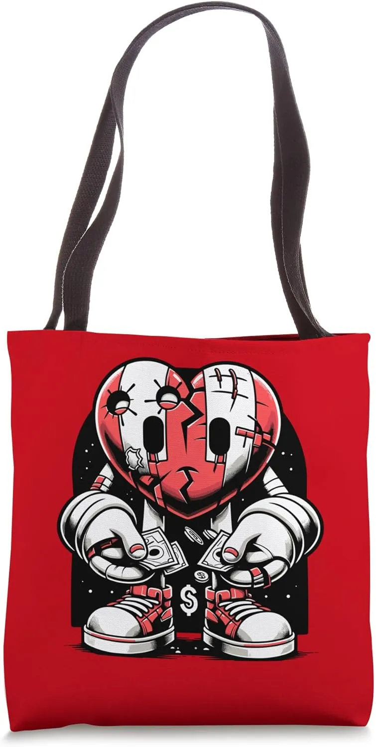 Wealthy Heart - Counting Cash, Heartbreak, Heart broken Emo Tote Bag