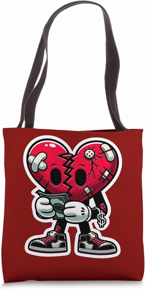 Wealthy Heart - Counting Cash, Heartbreak, Heart broken Emo Tote Bag
