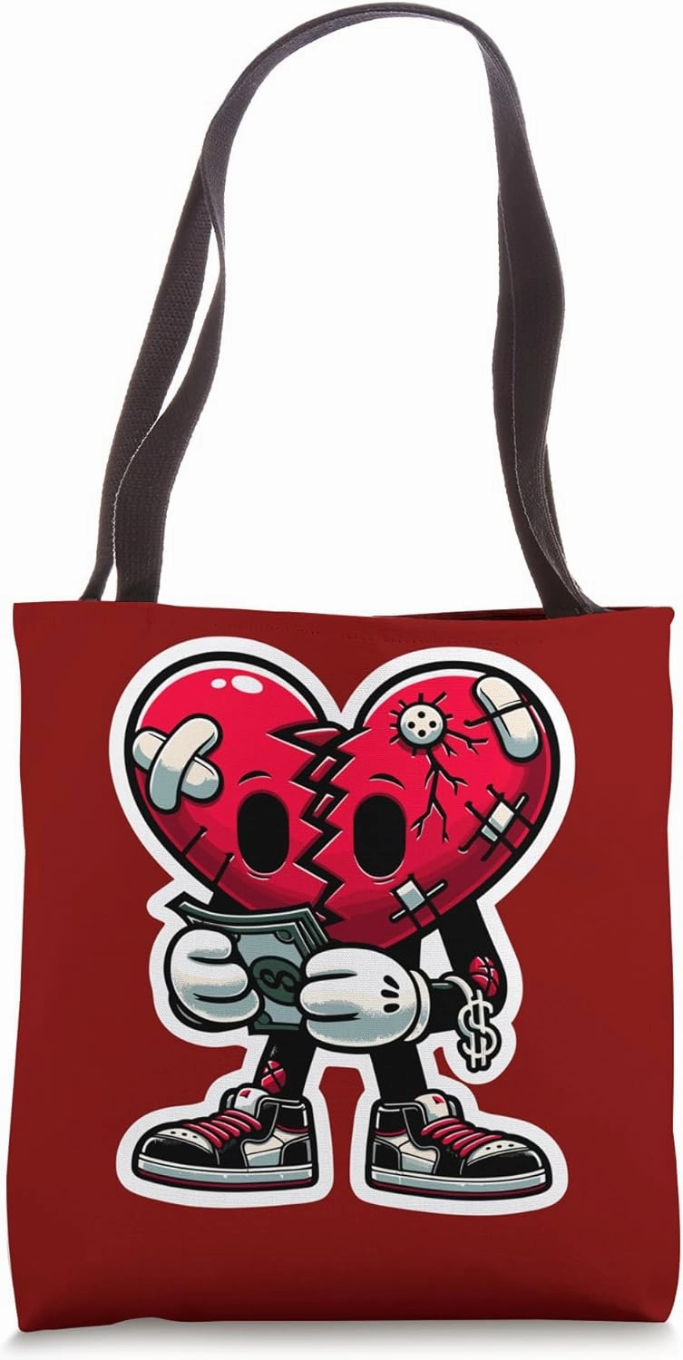 Wealthy Heart - Counting Cash, Heartbreak, Heart broken Emo Tote Bag