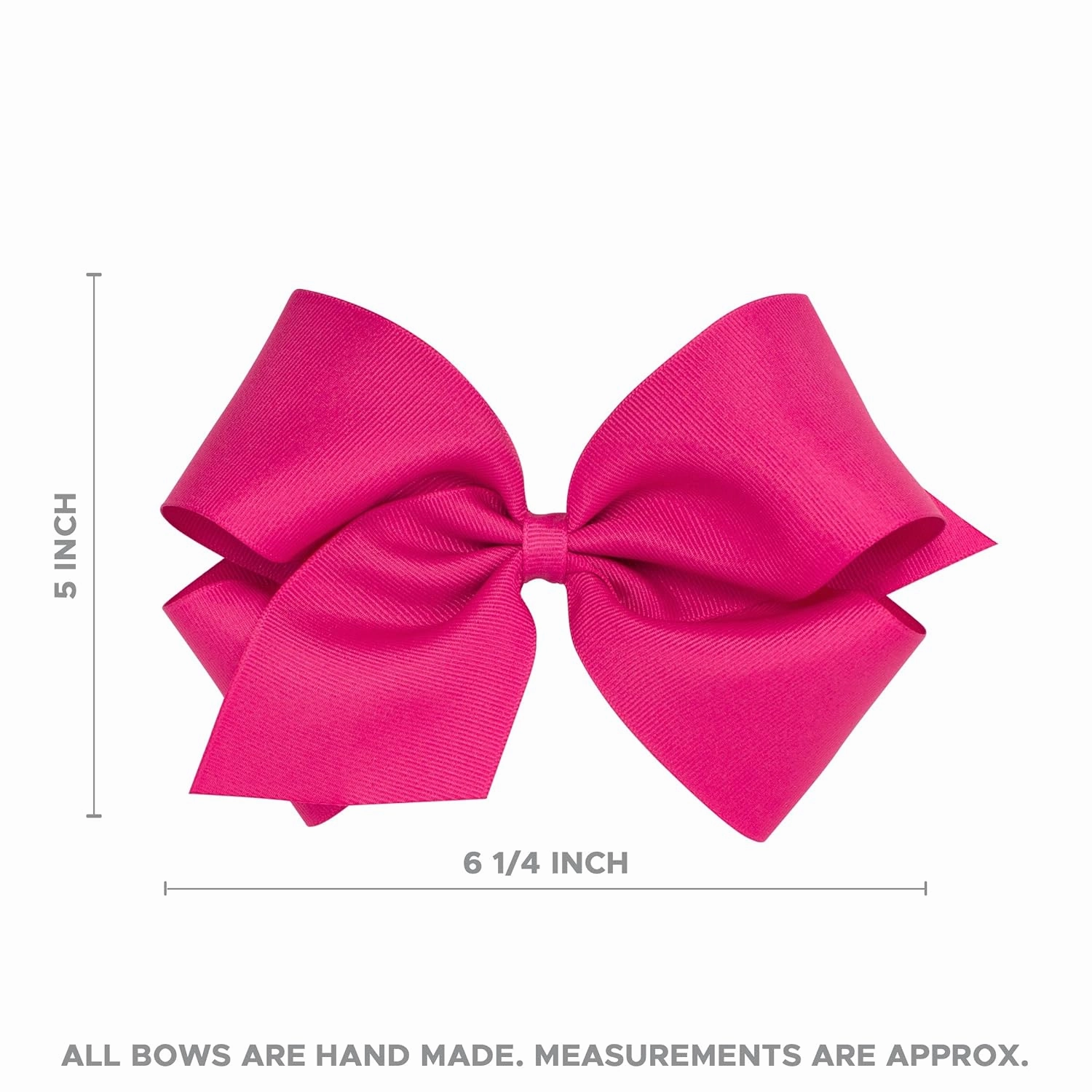 Wee Ones Party Glitter and Grosgrain Bow Overlay on a WeeStay No-Slip Hair Clip, King, Silver