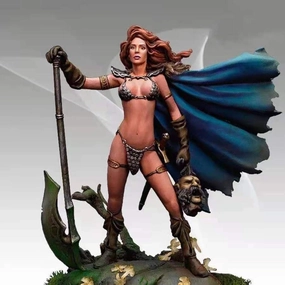 weizhang 1/32 65mm Resin Female god of war Lord Fantasy Character unpainted Suit