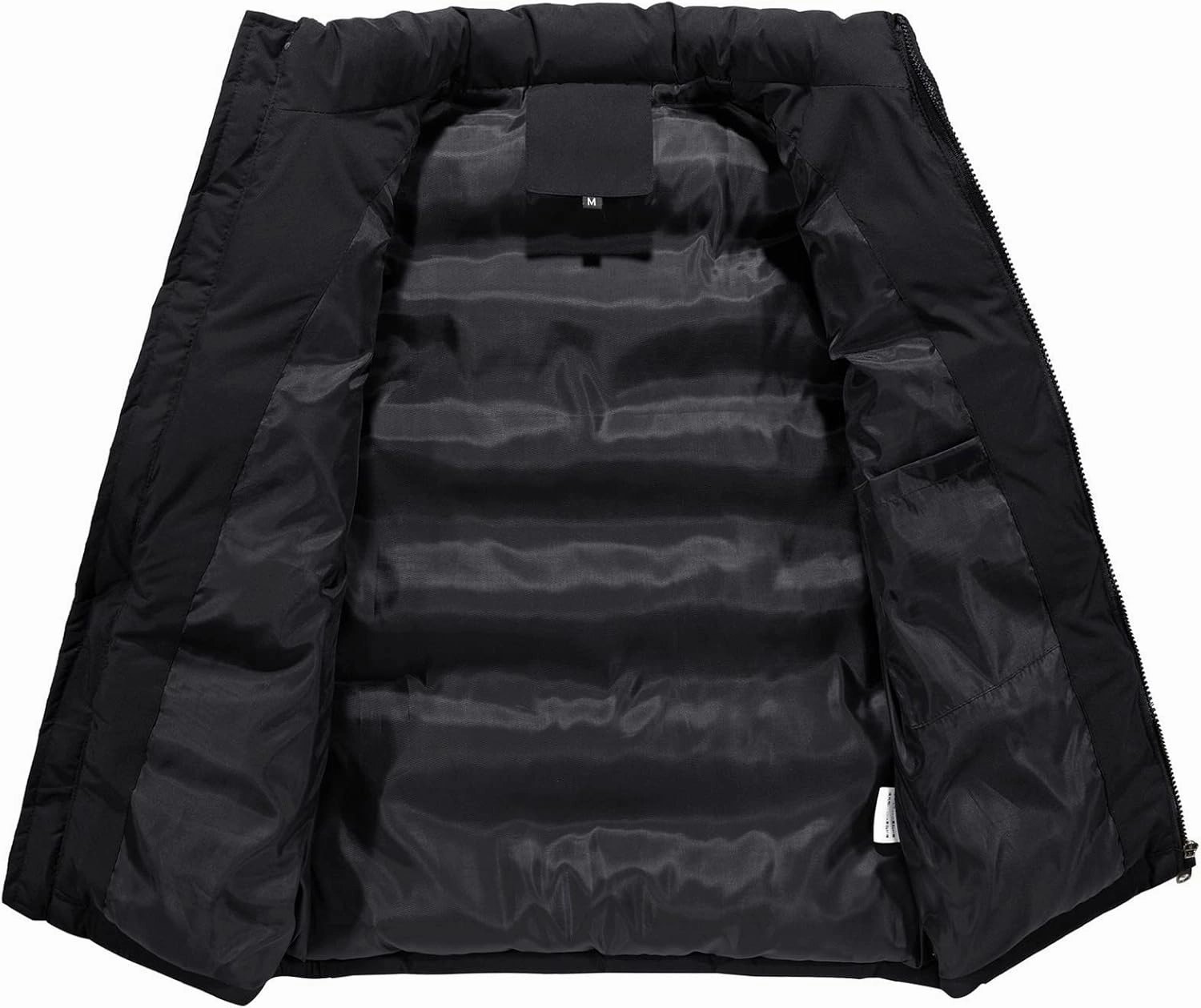 WENKOMG1 Winter Puffer Vest For Men,Lightweight Packable Ski Vest Zip Up Sleeveless Water Resistant Outerwear
