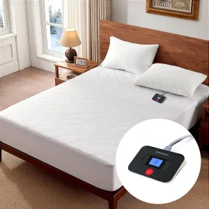 Westinghouse Cal King Size Heated Mattress Pad, Luxury Quilted Electric Bed Warmer with10 Heat Settings Controller & 1-12 Hours Auto Off, Fit Up to 17" Deep Pocket, Machine Washable, 72x84 Inch