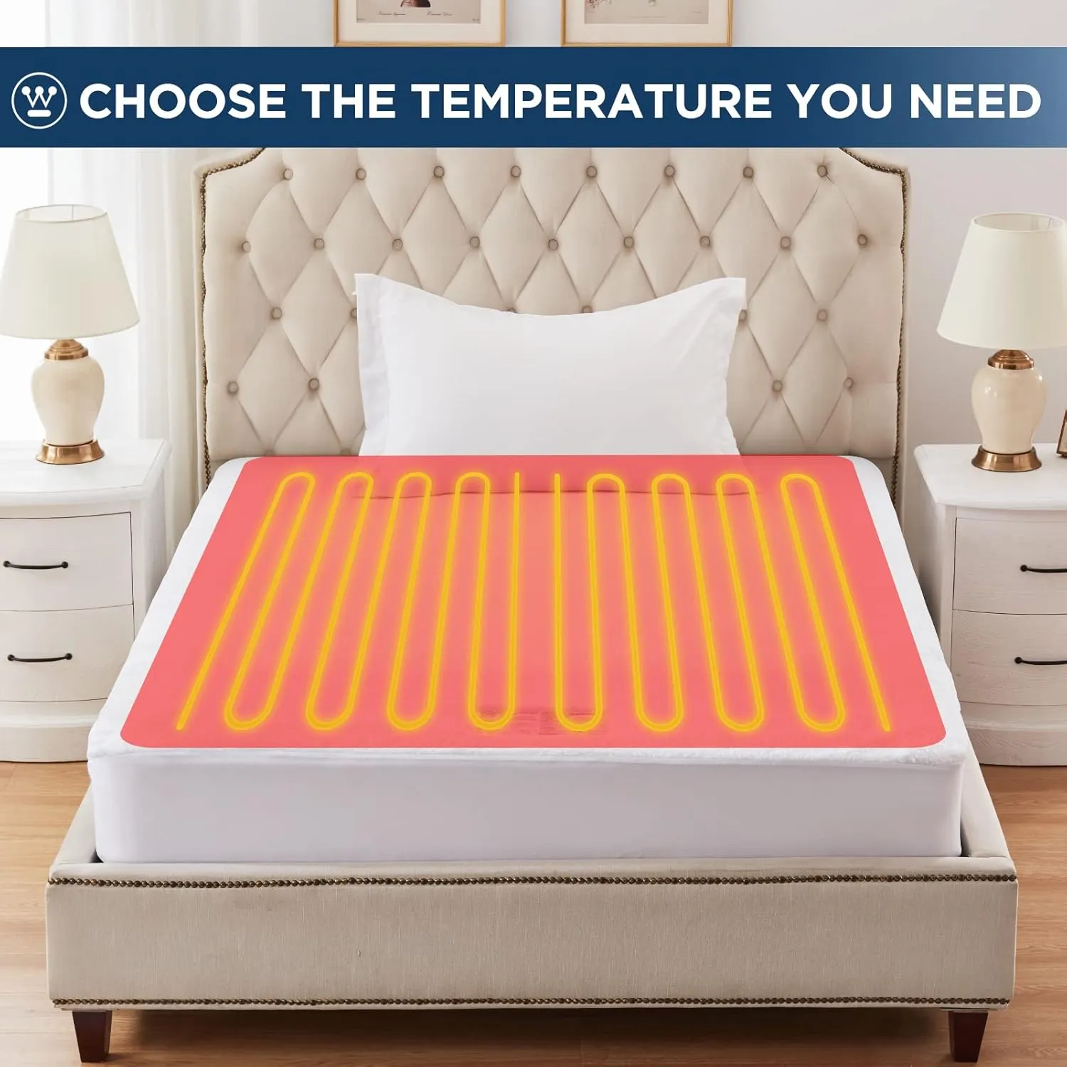 Westinghouse Twin Size Heated Mattress Pad, Soft Sherpa Bed Warmer Electric Mattress Cover with 10 Heat Settings, 1-12H Auto Shut Off, Fit Up to 15" Deep Pocket, Machine washabke, 39x75 Inch