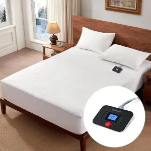Westinghouse Twin Size Heated Mattress Pad, Soft Sherpa Bed Warmer Electric Mattress Cover with 10 Heat Settings, 1-12H Auto Shut Off, Fit Up to 15" Deep Pocket, Machine washabke, 39x75 Inch