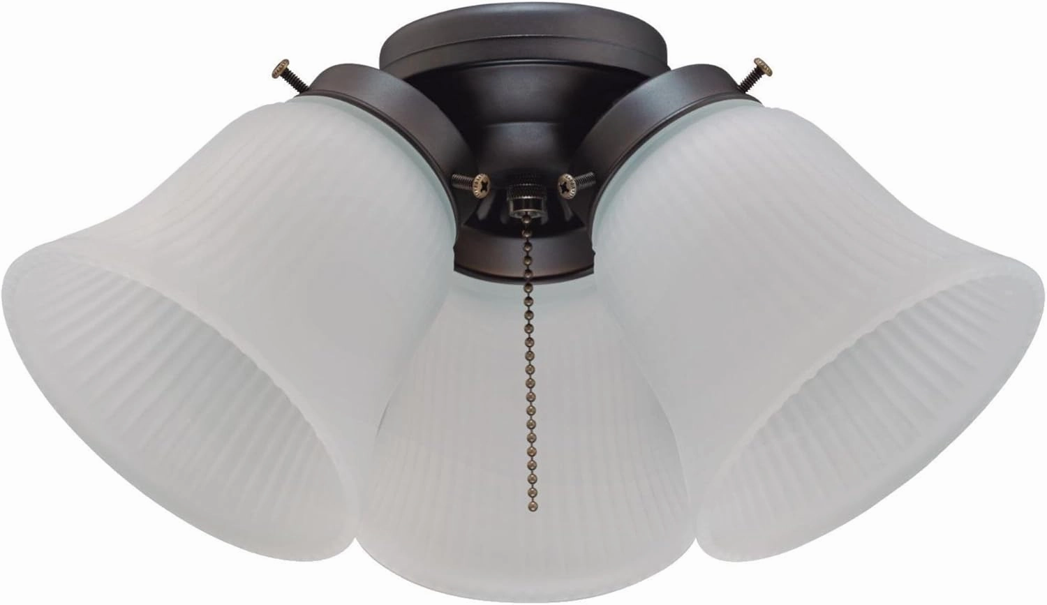 Westinghouse 7785000 Three-Light Led Cluster Ceiling Fan Light Kit, Oil Rubbed Bronze Finish with Frosted Ribbed Glass , White