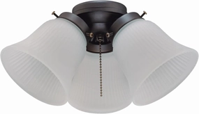 Westinghouse 7785000 Three-Light Led Cluster Ceiling Fan Light Kit, Oil Rubbed Bronze Finish with Frosted Ribbed Glass , White