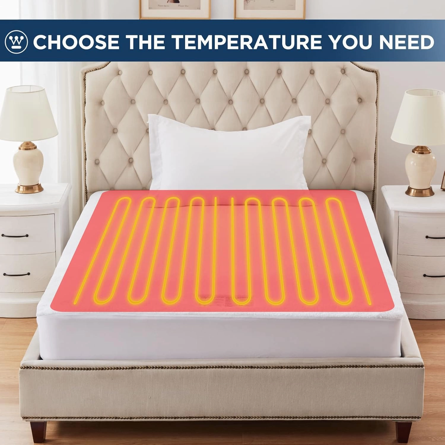Westinghouse Twin Size Heated Mattress Pad, Soft Sherpa Bed Warmer Electric Mattress Cover with 10 Heat Settings, 1-12H Auto Shut Off, Fit Up to 15" Deep Pocket, Machine washabke, 39x75 Inch