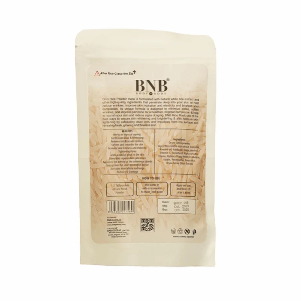 White On-time delivery Oraganic Extract Mask Rice Rice Powder With 120g Brightening Natural Bnb Extensive variety