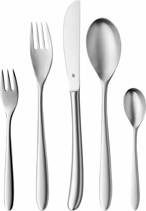 WMF Silk Cromargan Cutlery Set for 12 People, Silver, 60-Piece