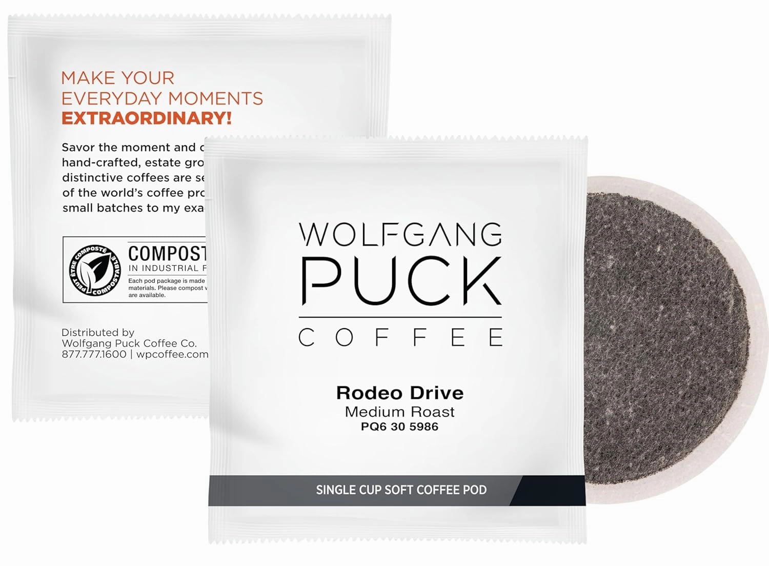 Wolfgang Puck Coffee Soft Pods, Rodeo Drive, 18 count (Pack of 6)
