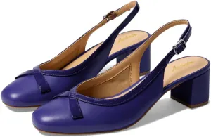 Women Slingback Chunky Heel Pumps Bow Round Toe Slip On Dress Sandals Heels Closed Toe 2 inch Mid Block Heel Dress Shoes Slingback Buckle Matte Cute Elegant Chic 4-11 M US