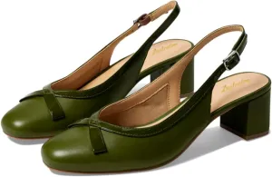 Women Slingback Chunky Heel Pumps Bow Round Toe Slip On Dress Sandals Heels Closed Toe 2 inch Mid Block Heel Dress Shoes Slingback Buckle Matte Cute Elegant Chic 4-11 M US