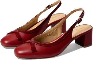 Women Slingback Chunky Heel Pumps Bow Round Toe Slip On Dress Sandals Heels Closed Toe 2 inch Mid Block Heel Dress Shoes Slingback Buckle Matte Cute Elegant Chic 4-11 M US