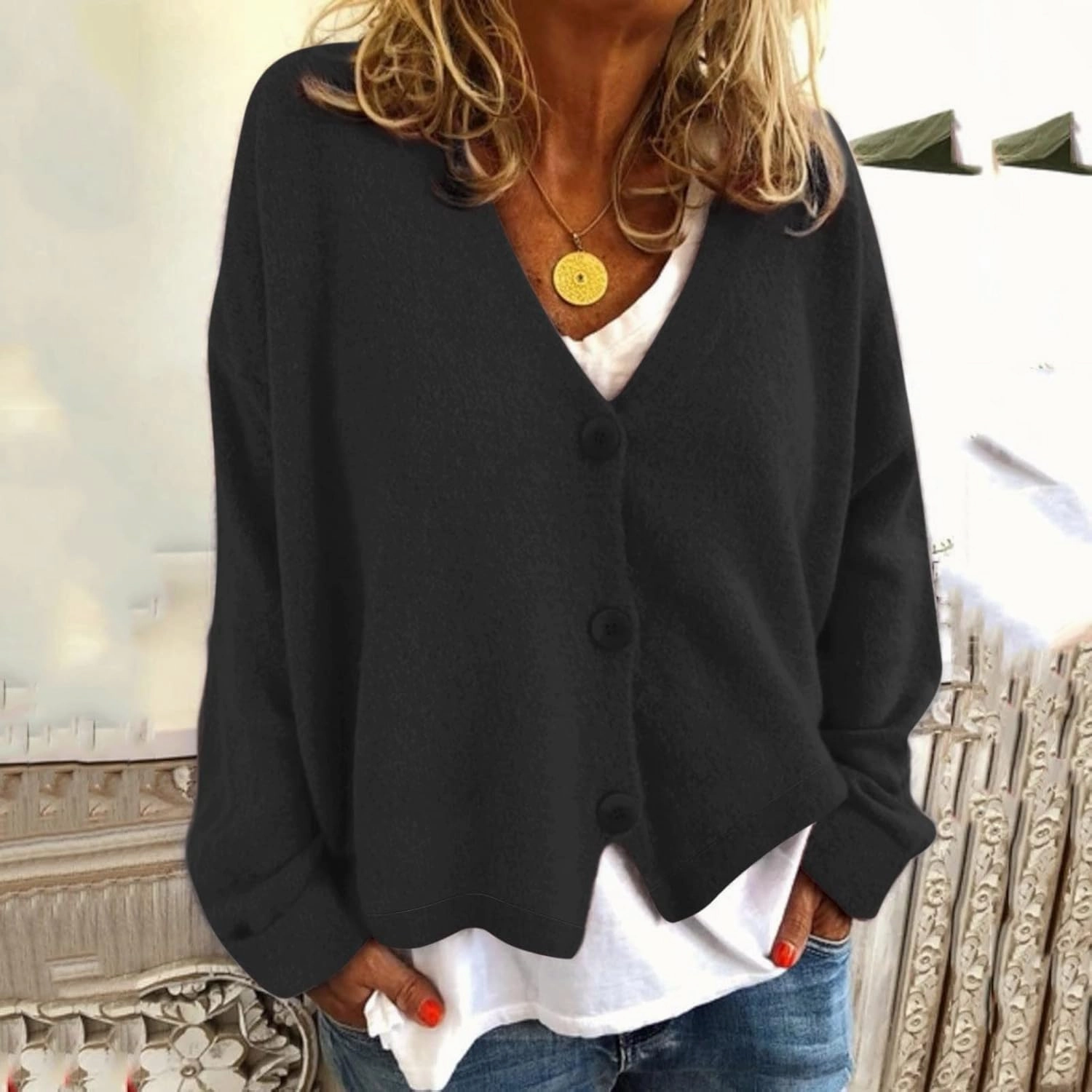 Women's 2024 Cropped Cardigan Sweaters Sweater Slim O-neck Long Sleeve Sweater Open Front Cardigan Sweaters for