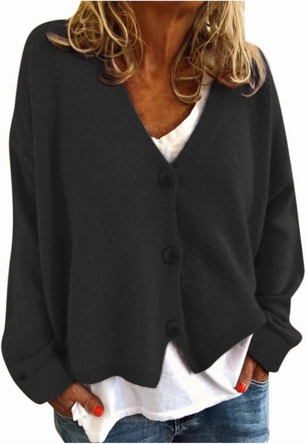 Women's 2024 Cropped Cardigan Sweaters Sweater Slim O-neck Long Sleeve Sweater Open Front Cardigan Sweaters for