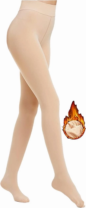 Women's Fleece Lined Winter Warm Opaque Tights Thermal Pantyhose Leggings High Waist Stretchy Tights