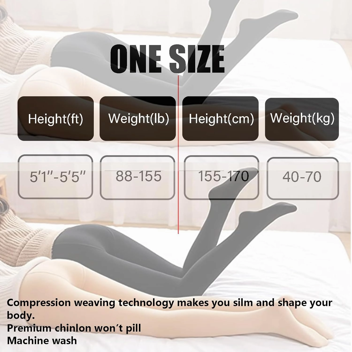 Women's Fleece Lined Winter Warm Opaque Tights Thermal Pantyhose Leggings High Waist Stretchy Tights