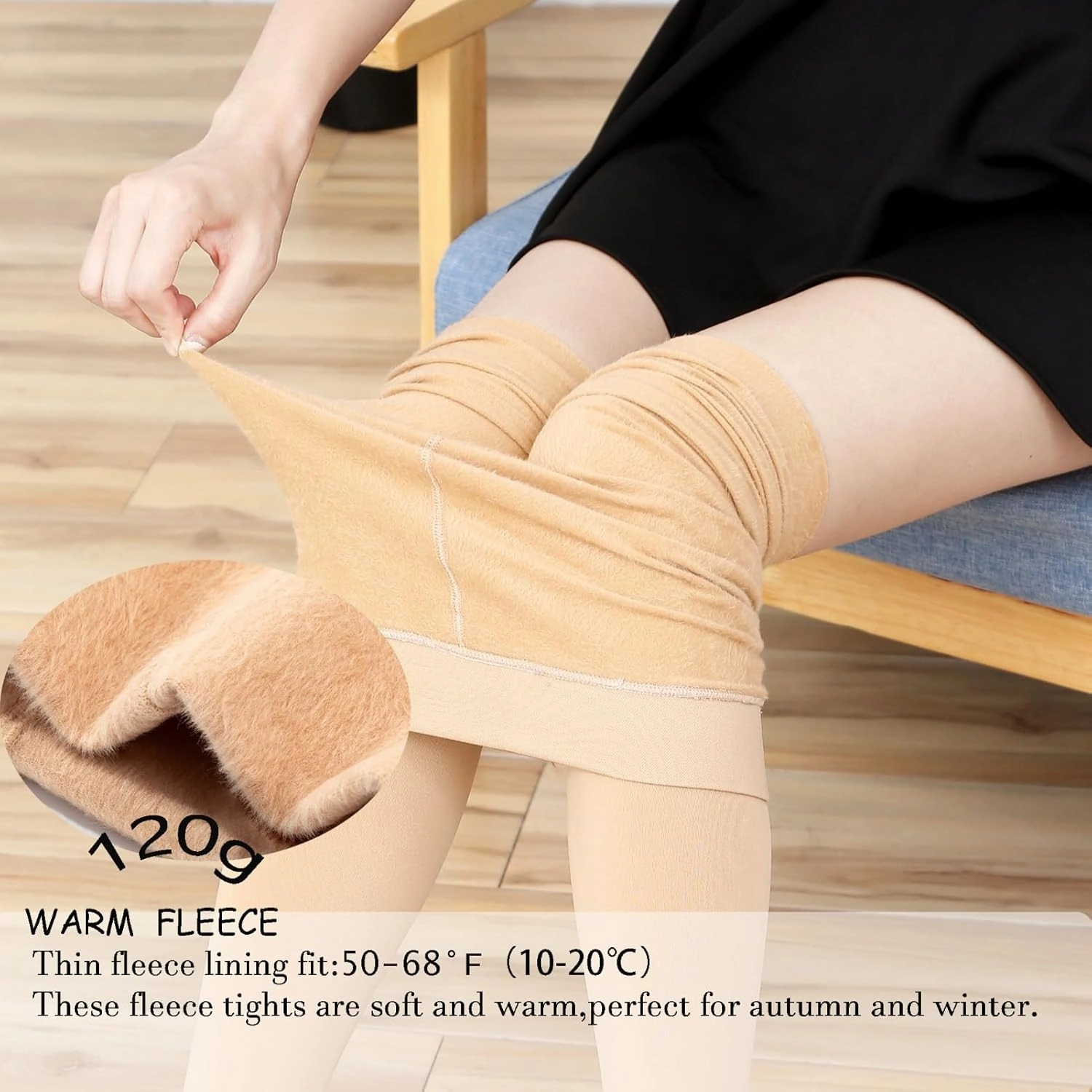 Women's Fleece Lined Winter Warm Opaque Tights Thermal Pantyhose Leggings High Waist Stretchy Tights