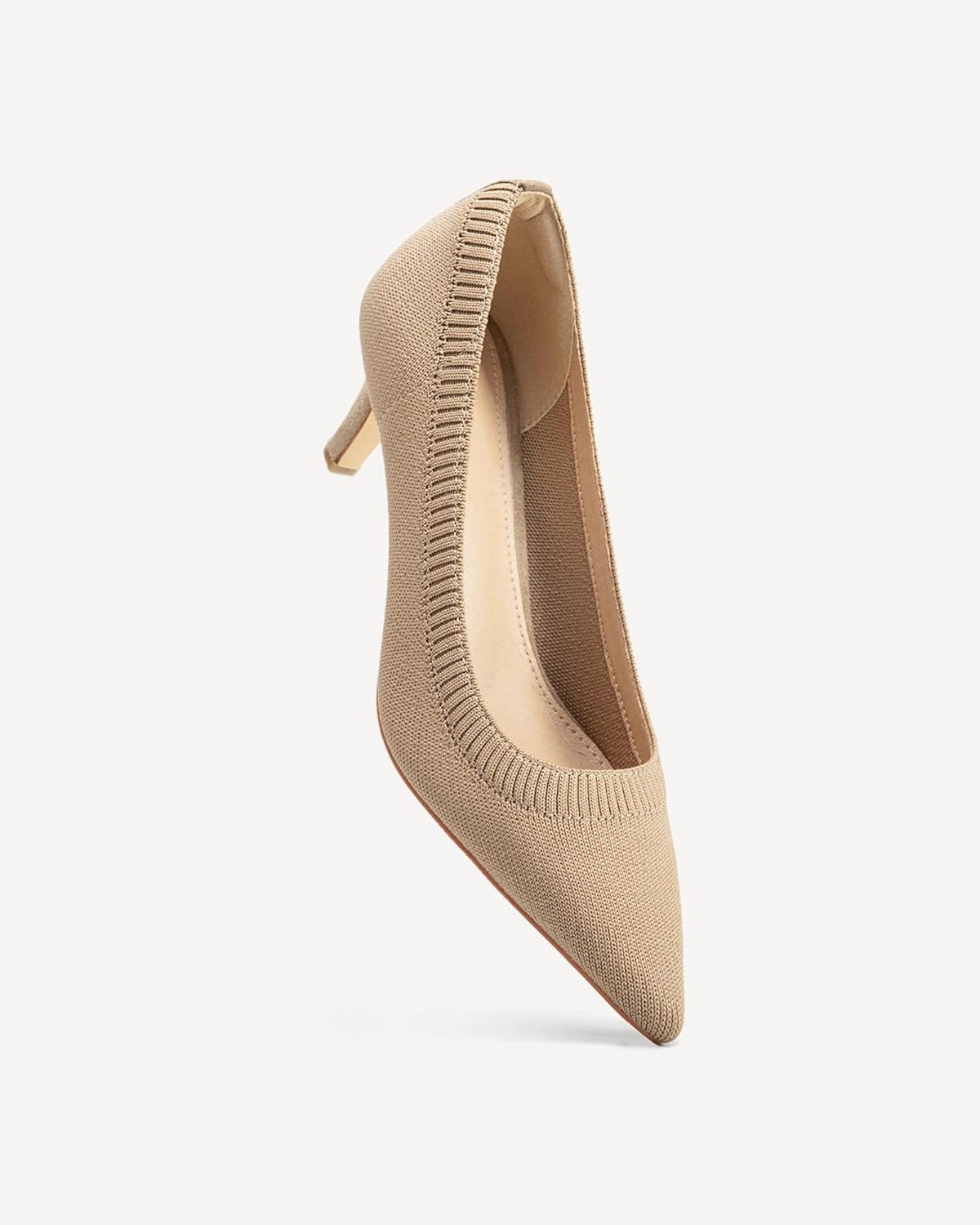 Women's Knit Stiletto Pumps - Summer Breathable Solid Color Pointed Toe High Heels for Work, Parties & Formal Occasions