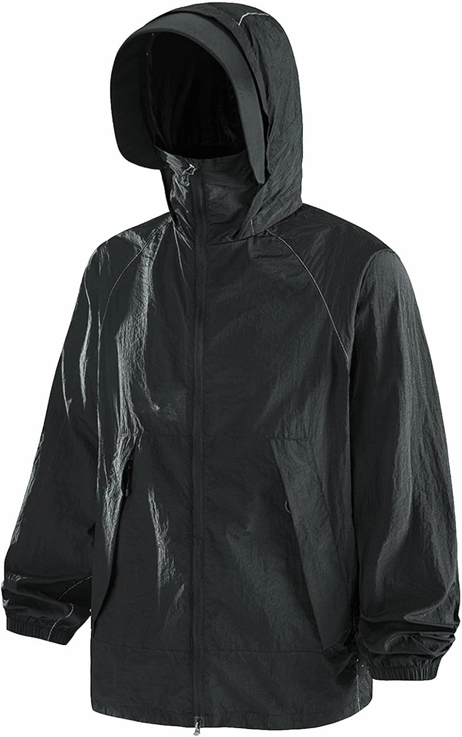 Women’s Outdoor Hiking UV Shirts Summer Sun Protection Jacket Long Sleeve UPF 50  Hooded Coat with Zip Pockets