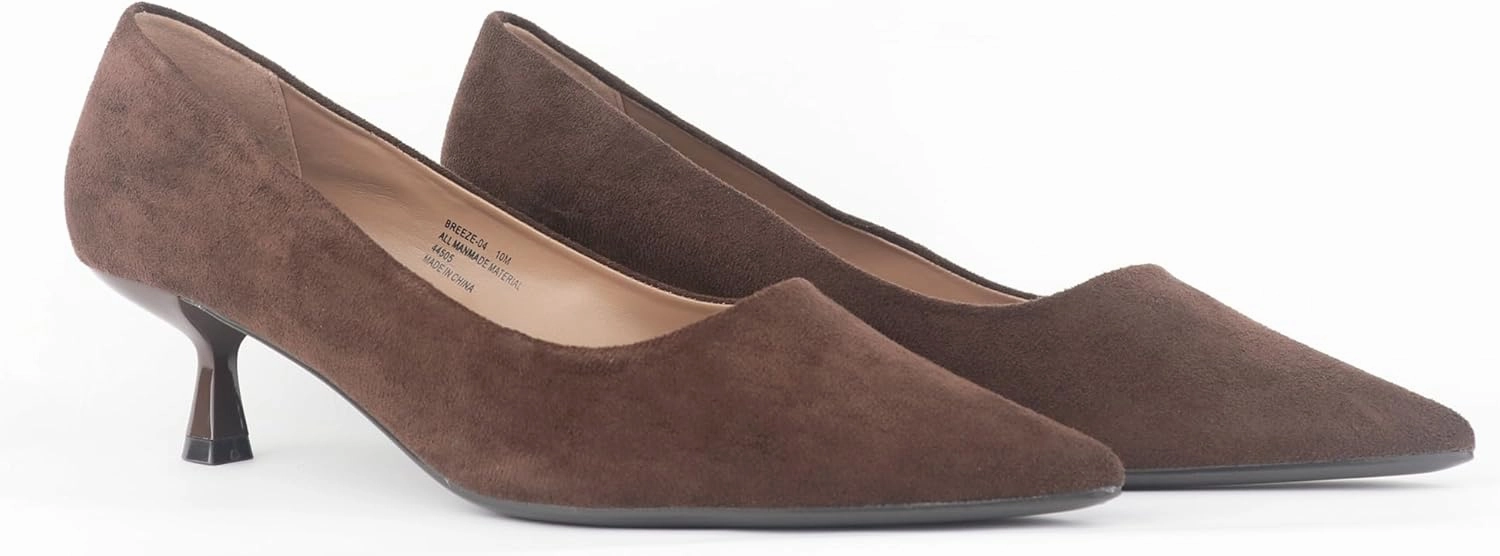 Women's Pumps Kitten Heel Pointed Toe Shoes for Ladies Women Comfortable Office Work Dress Casual Weeding Shoes