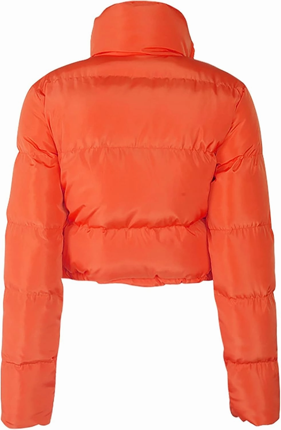 Women's Short Puffer Jackets Cropped Winter Coats Y2k Quilted Jackets Zip Up Padded Stand Collar Outerwear Pockets