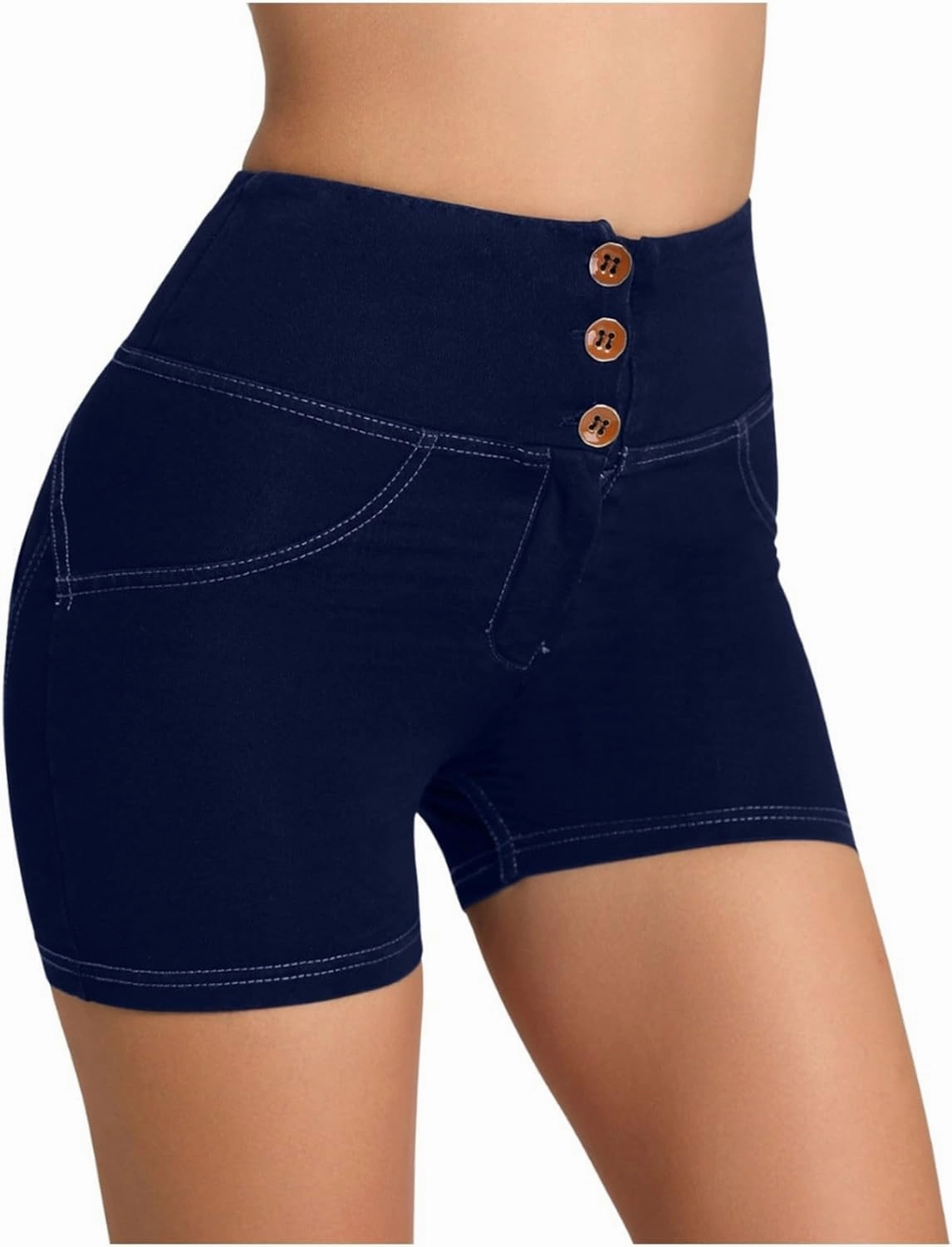 Women's Shorts Activewear High Waisted Tummy Control Spandex Booty Shorts Seamless Booty Biker Short Legging