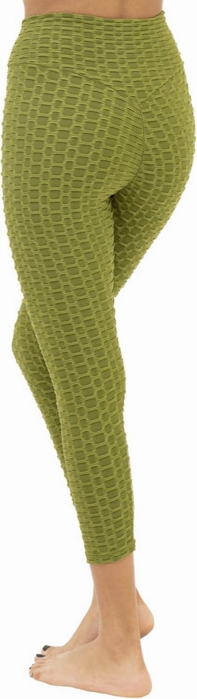 Women Workout Shorts, Capri - Brazilian Booty Lift, Anti-Cellulite, Scrunch Butt, Honeycomb Textured