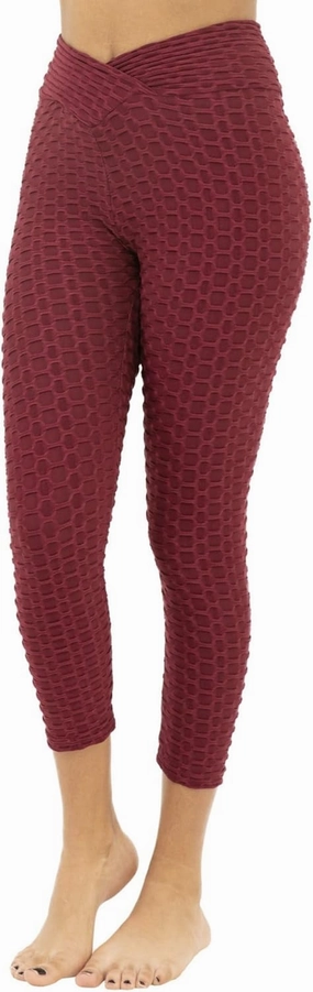 Women Workout Shorts, Capri - Brazilian Booty Lift, Anti-Cellulite, Scrunch Butt, Honeycomb Textured
