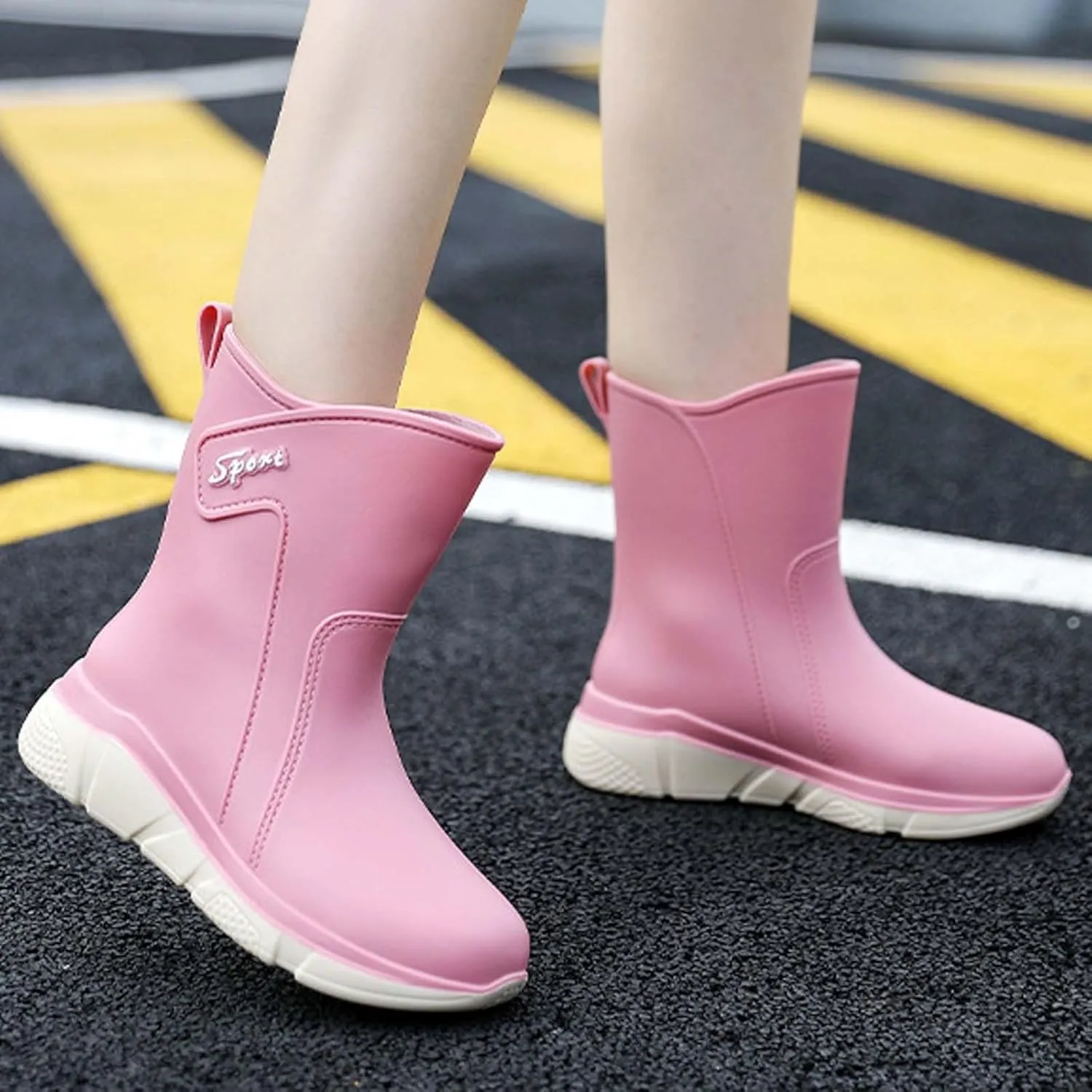 Women's 6 Inch Ankle Boot Women Insulate Rain Boots
