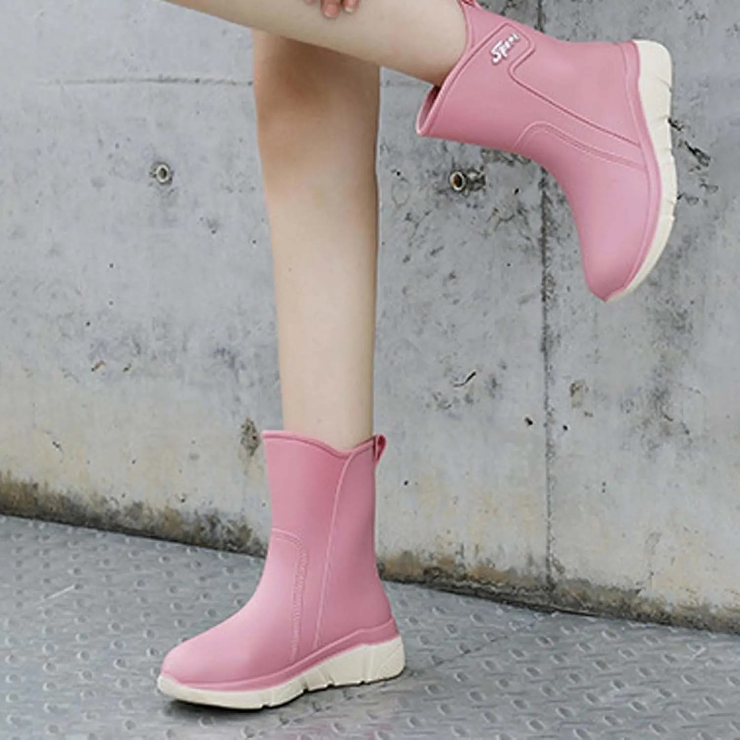 Women's 6 Inch Ankle Boot Women Insulate Rain Boots