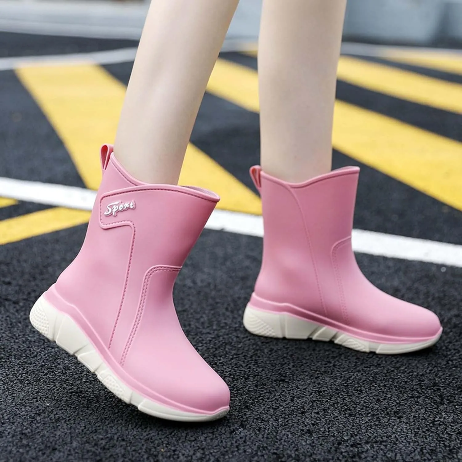 Women's 6 Inch Ankle Boot Women Insulate Rain Boots