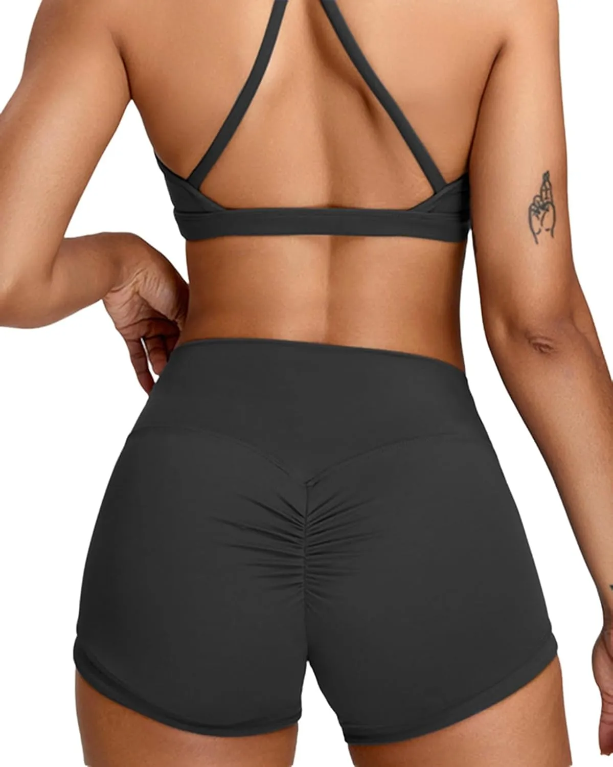 Womens Butterlift High Waist Scrunch Butt Biker Shorts 3 Inches No Front Seam Workout Yoga Gym Booty Shorts