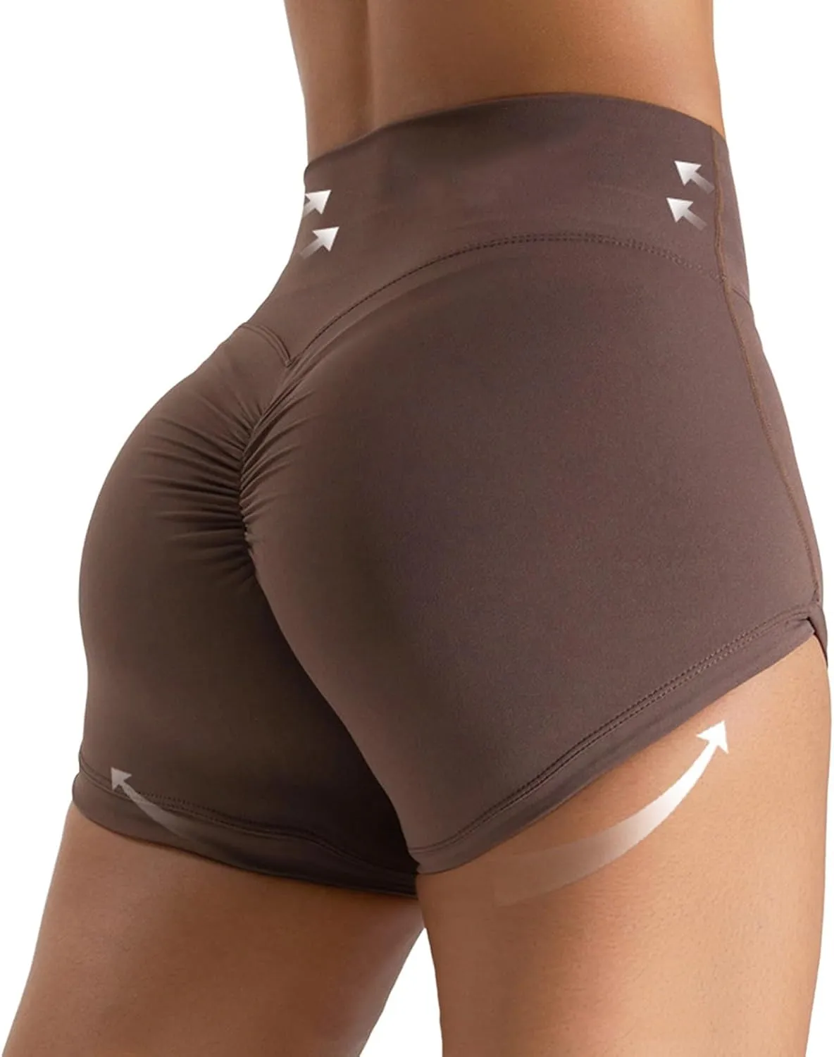 Womens Butterlift High Waist Scrunch Butt Biker Shorts 3 Inches No Front Seam Workout Yoga Gym Booty Shorts