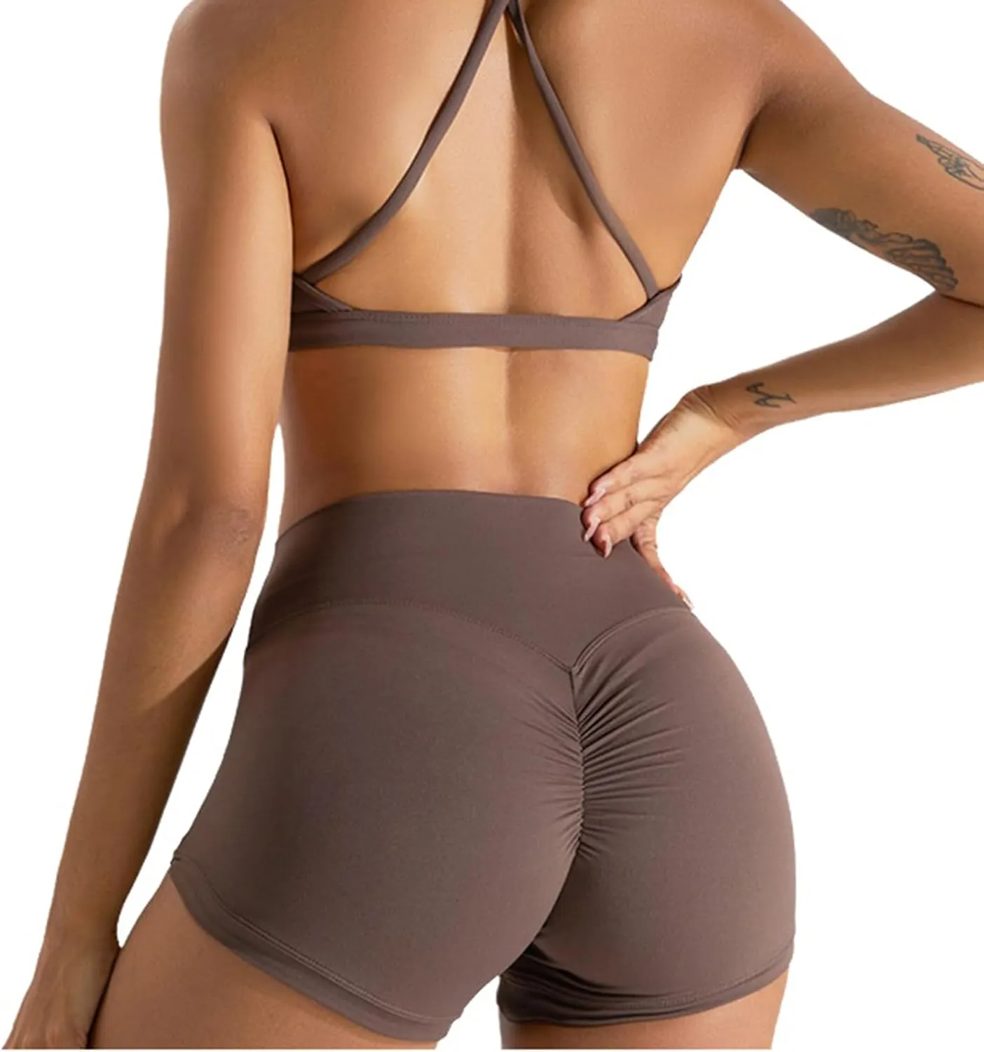 Womens Butterlift High Waist Scrunch Butt Biker Shorts 3 Inches No Front Seam Workout Yoga Gym Booty Shorts