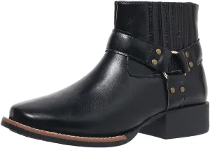 Womens Chelsea Boots Comfortable Round Toe Slip On Ankle Bootie Chunky Low Heel Booties Side Zipper Rivet Studded Shoes