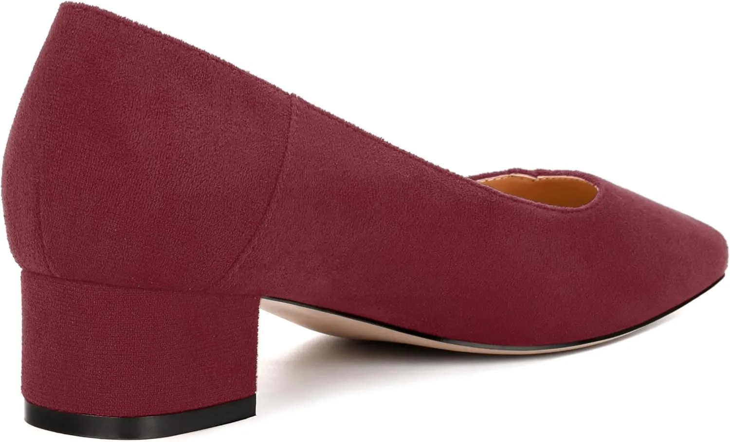 Womens Pumps, Low Chunky Block Heels for Women, Square Toe Womens Dress Shoes for Party and Office, Patent Dress Pumps