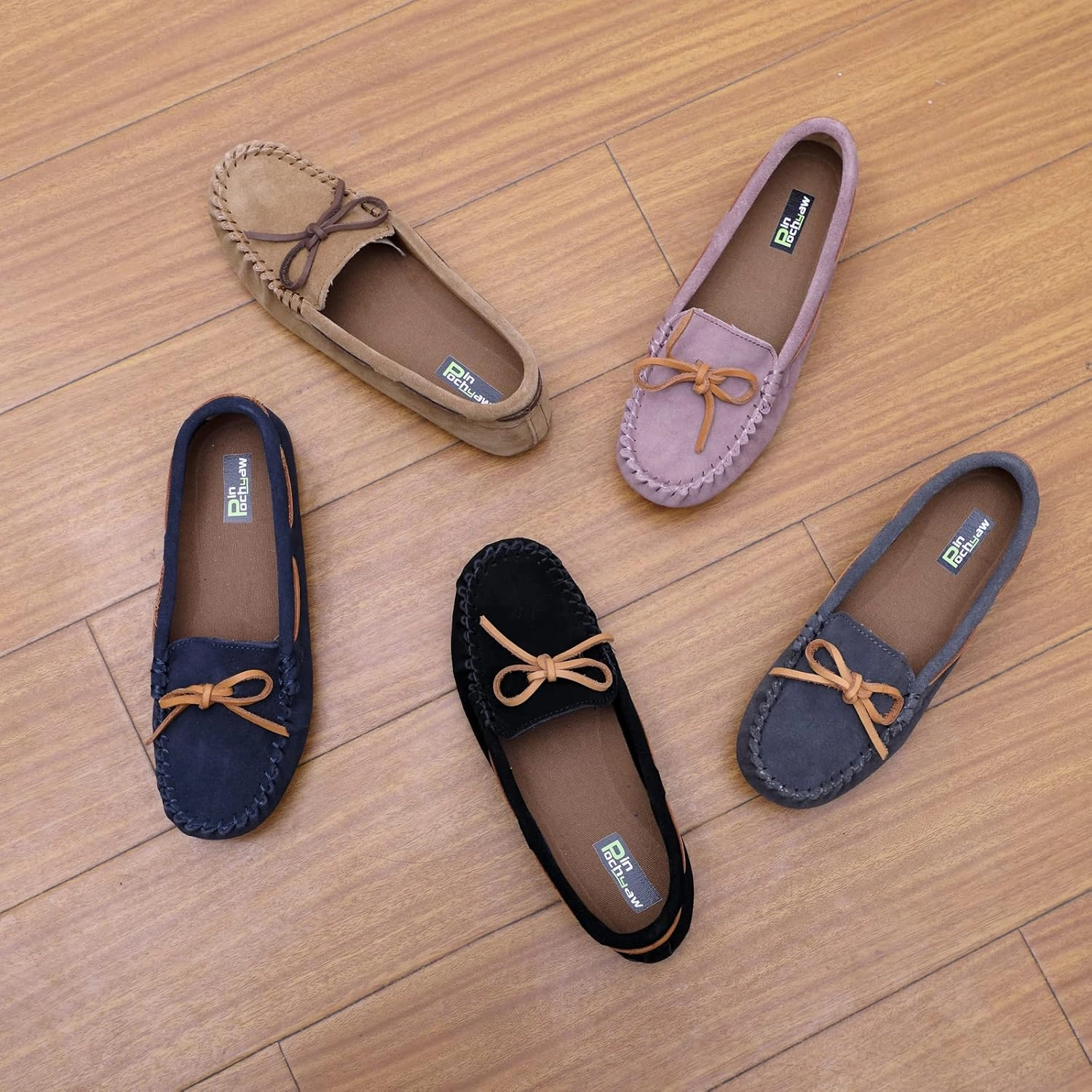 Womens Moccasin Shoes Indoor Outdoor Slip On Suede Moccasin Slipper for Women