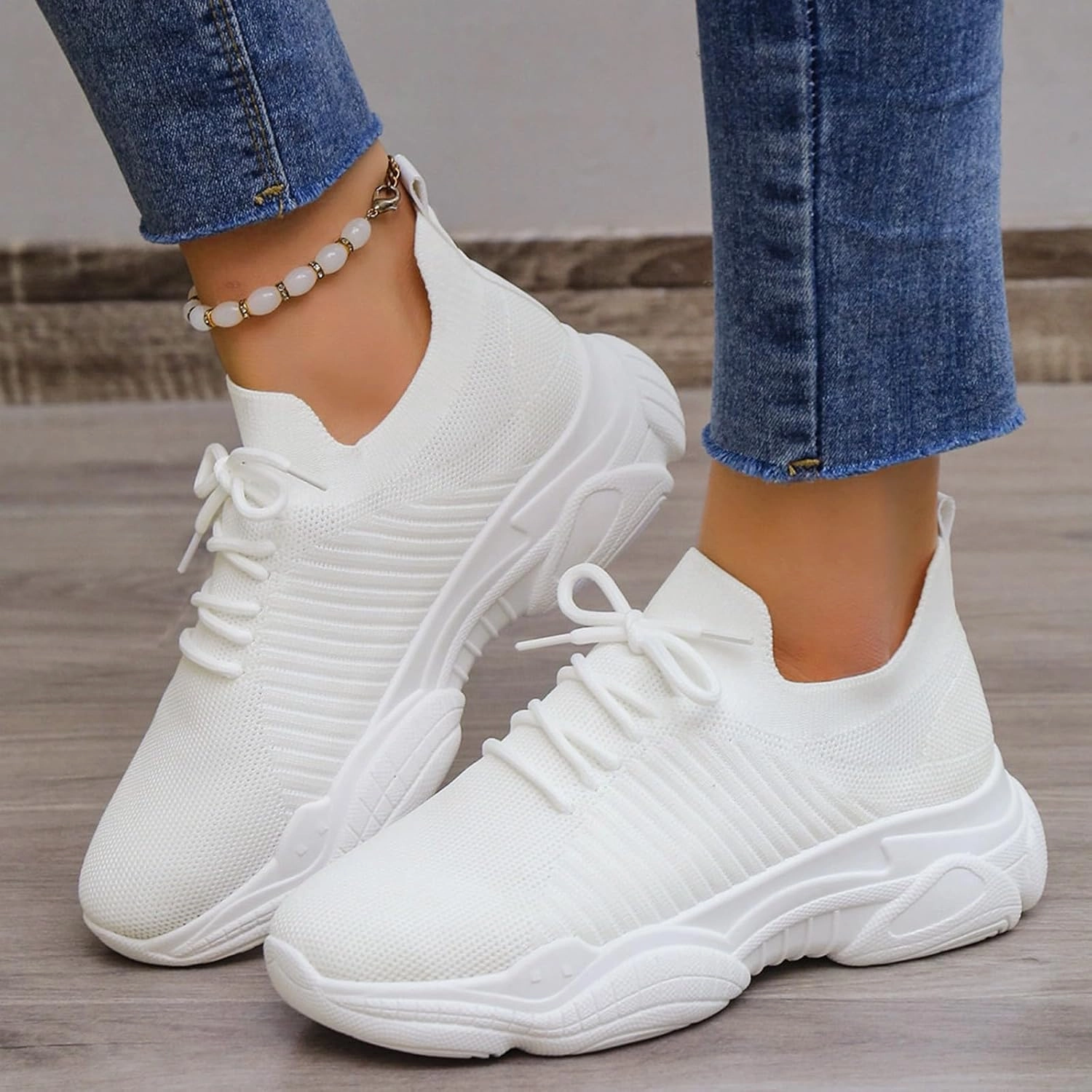 Womens White Sneakers Casual Slip On Zapatos CóModos para Mujer Embarazada Gym Shoes Women Womens Walking Sneakers Size 10 Wide Tenis para Caminar De Mujer Con Plataforma Comodos