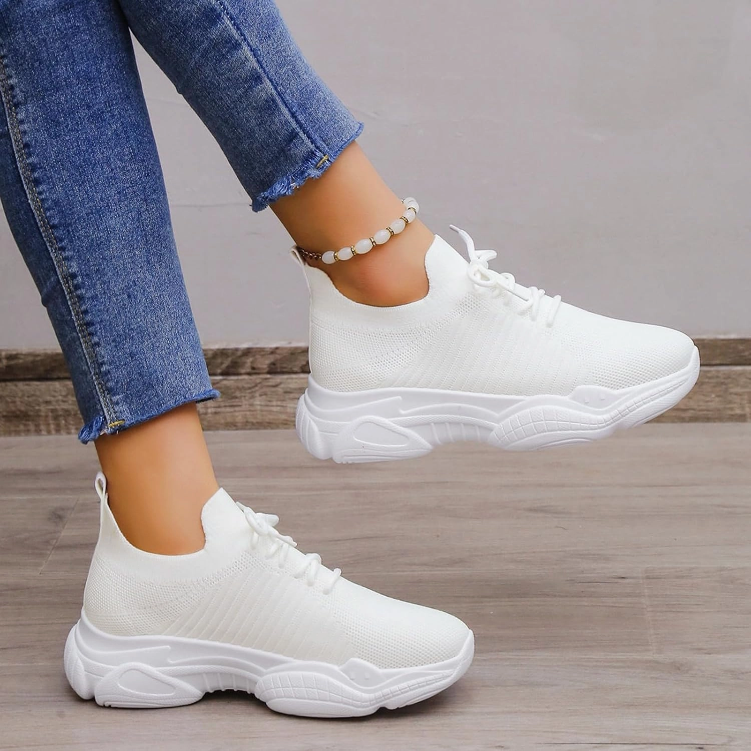 Womens White Sneakers Casual Slip On Zapatos CóModos para Mujer Embarazada Gym Shoes Women Womens Walking Sneakers Size 10 Wide Tenis para Caminar De Mujer Con Plataforma Comodos