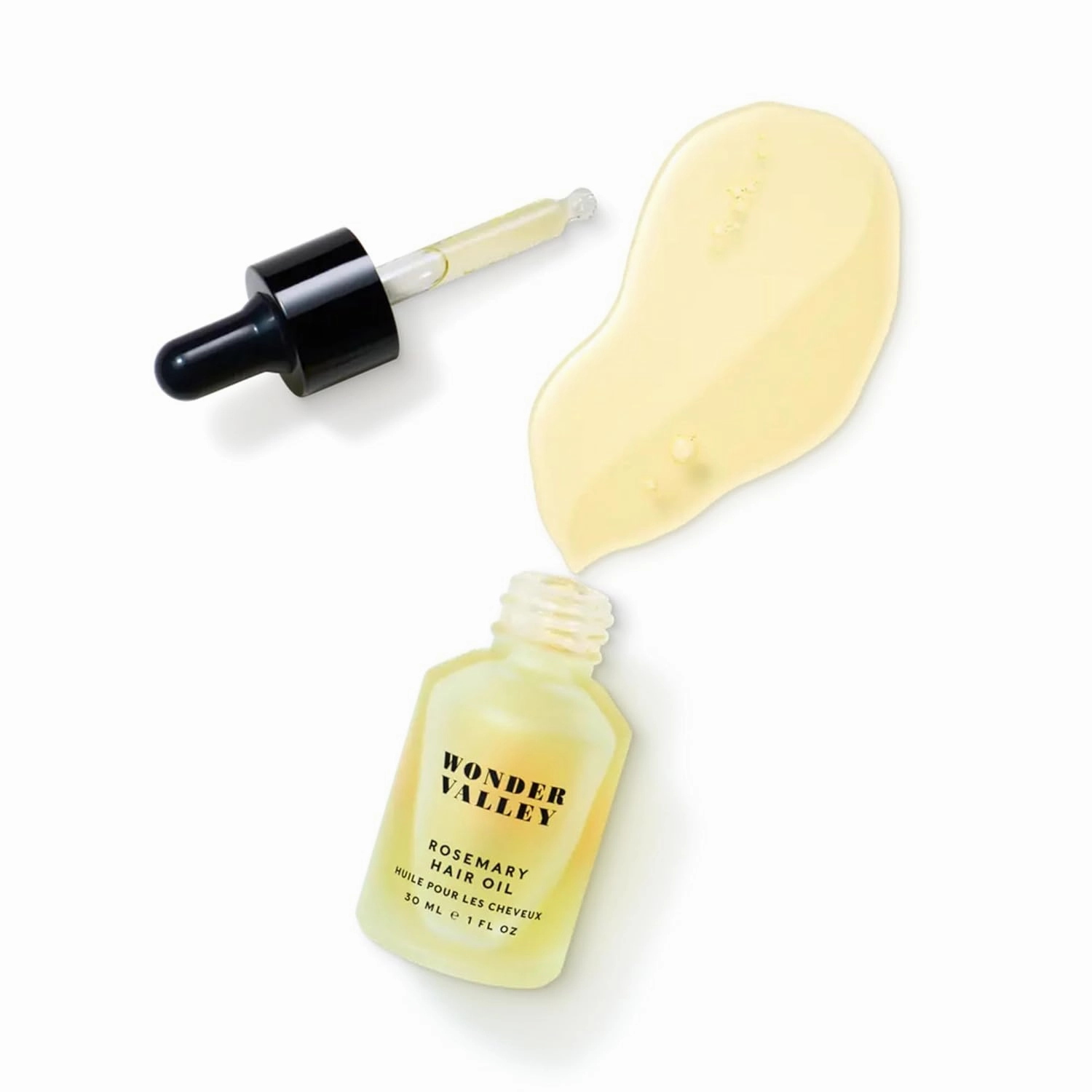 WONDER VALLEY - Rosemary Hair Oil | Vegan, Cruelty-Free, Sulfate-Free | Boosts Shine, Tames Frizz, and Strengthens Hair (1 fl oz | 30 ml)