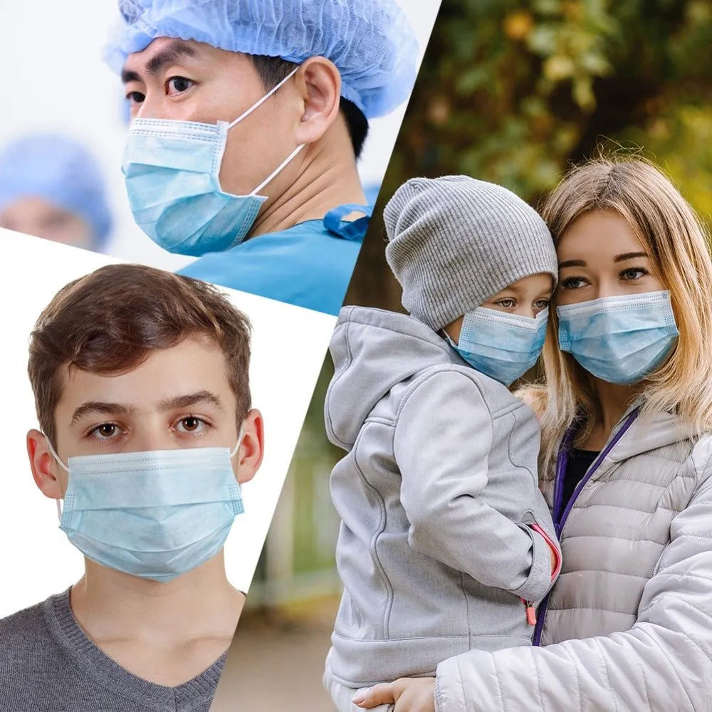 Woowooh Disposable 3-Ply Face Mask Antiviral Medical Surgical Mask with Earloop Polypropylene Masks for Personal Health