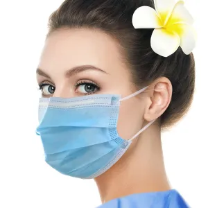 Woowooh Disposable 3-Ply Face Mask Antiviral Medical Surgical Mask with Earloop Polypropylene Masks for Personal Health