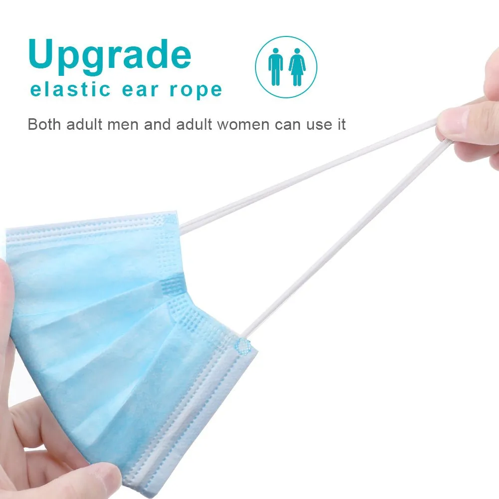 Woowooh Disposable 3-Ply Face Mask Antiviral Medical Surgical Mask with Earloop Polypropylene Masks for Personal Health