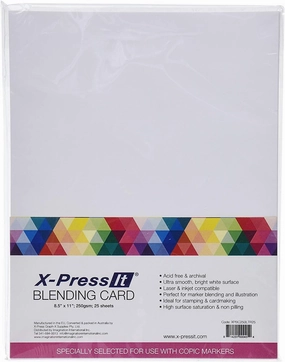 X-Press It Blending Card, 8.5 x 11 inches, Pack of 25 Sheets (XPBC25)
