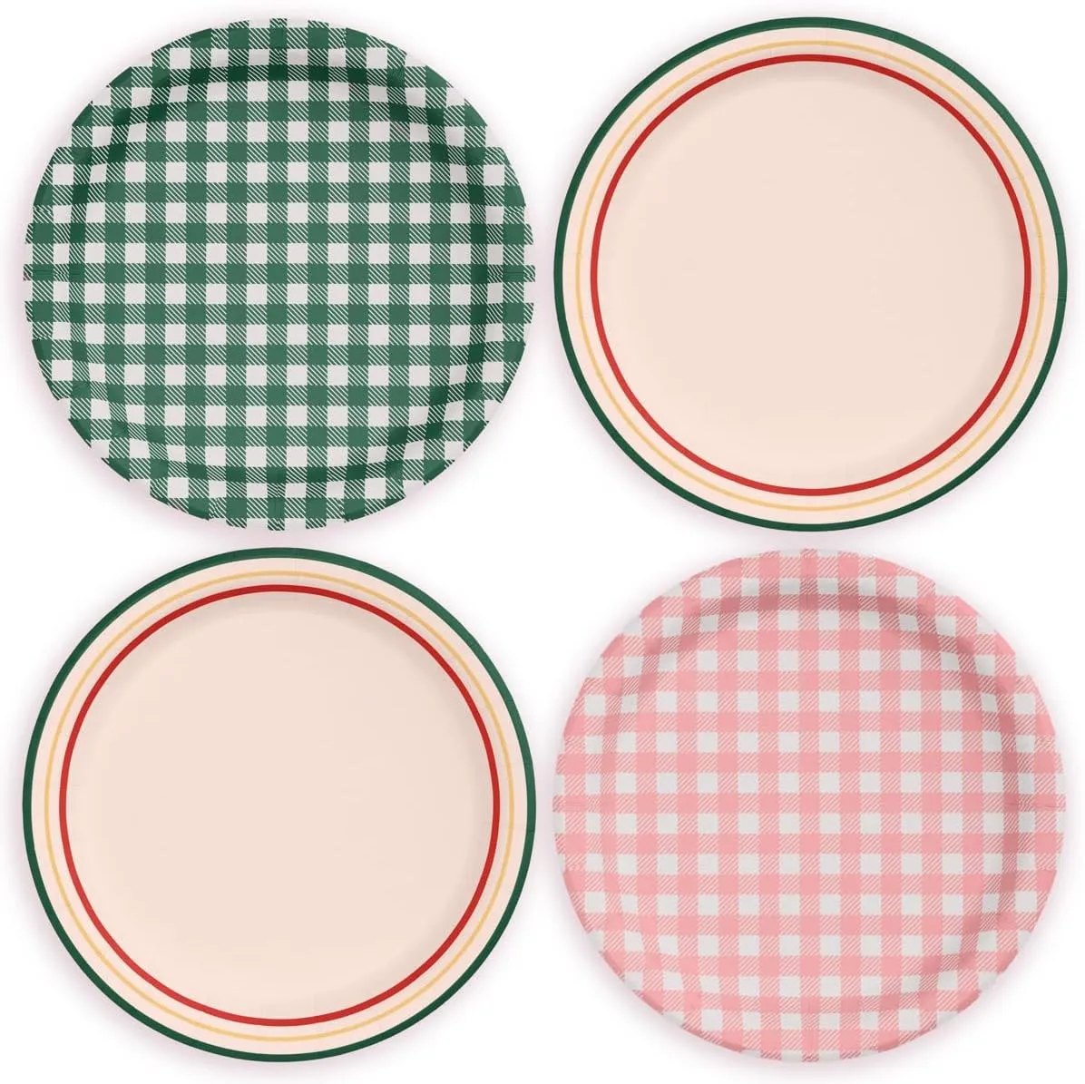 xo, Fetti Camp Gingham Paper Plates - 24 pk, 9" | Bachelorette Decorations, Camp Bride, Getting Lit   Getting Hitched, Gingham Birthday Party, Glamping Baby Shower Supplies, Cool Cake Plates
