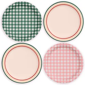 xo, Fetti Camp Gingham Paper Plates - 24 pk, 9" | Bachelorette Decorations, Camp Bride, Getting Lit   Getting Hitched, Gingham Birthday Party, Glamping Baby Shower Supplies, Cool Cake Plates
