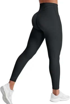 YEOREO Workout Leggings for Women Tummy Control Butt Lifting Leggings High Waisted Cross Waist Gym Yoga Compression Pants