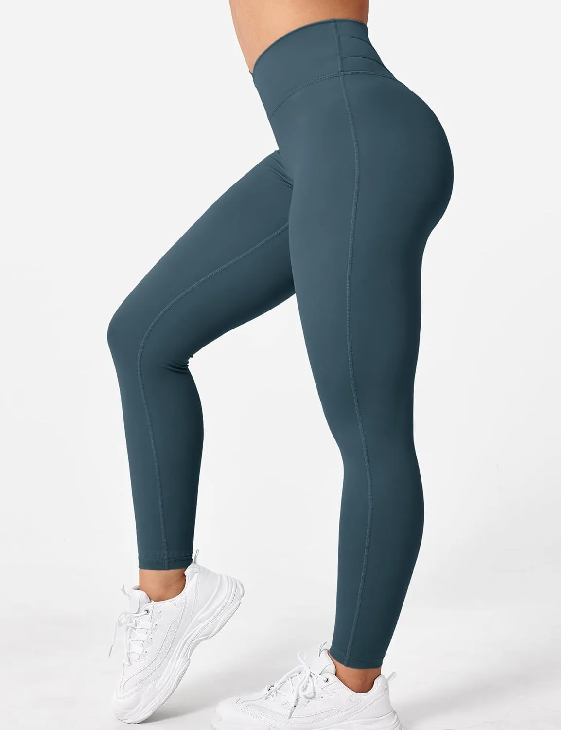 YEOREO Workout Leggings for Women Tummy Control Butt Lifting Leggings High Waisted Cross Waist Gym Yoga Compression Pants